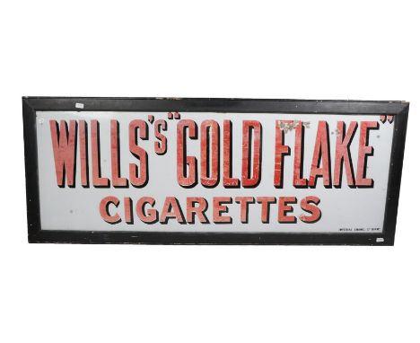 A Wills's ''Gold Flake'' Cigarettes Single-Sided Rectangular Enamel Advertising Sign, stamped Imperial Enamel Co Birmingham, 