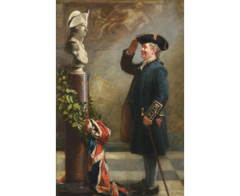 Albert William Holden (Professor) (1848-1932)   ''Saluting the Admiral''   Signed and indistinctly dated (1904?), oil on canv