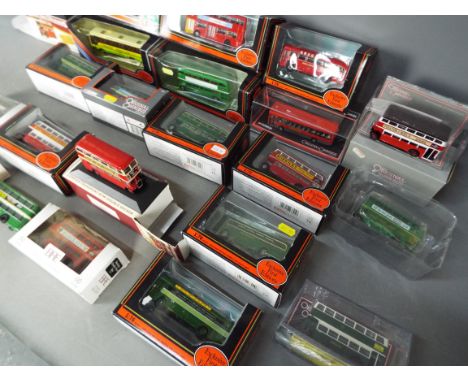 EFE, Corgi Original Omnibus, Atlas Editions - A collection of over 20 mainly boxed diecast 1:76 scale model buses. Lot includ