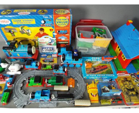 Ertl - Fisher Price - Golden Bear - A collection of loose Thomas The Tank vehicles and play accessories including Sodor Viadu