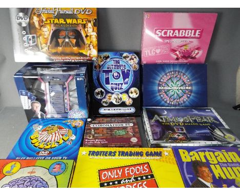 Parker - Mattel - Hasbro - A lot of 11 board games including Star Wars Trivial Pursuit, Cranium, Bullseye. 3 of the games are