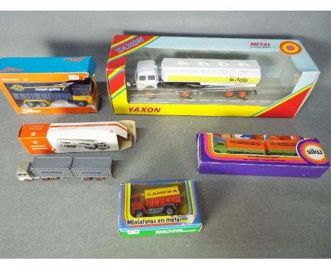 Wiking, Siku, Tekno, Mira, Yaxon - Five boxed European manufactured diecast vehicles in various scales. Lot consists of Siku 