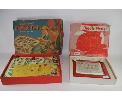 Two circa 1960s boxed Games, viz "Doodle Master " (etch-a-sketch) and "Remote Control Driving Test"