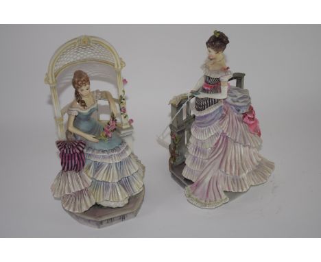 Pair of Royal Worcester figures from the Victorian Series, one of Rebecca, the other of Louisa (2)
