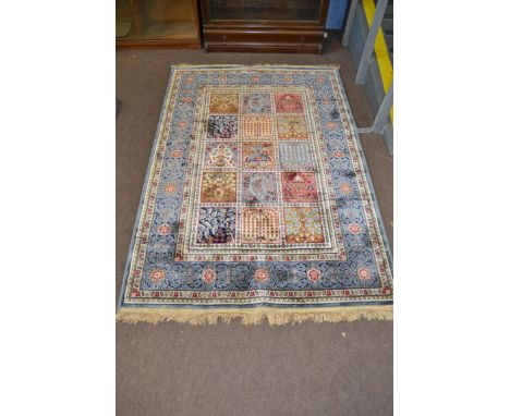 Duck egg blue ground Kashmir with Persian panel design Carpet,180 x 117cm approximately&nbsp;