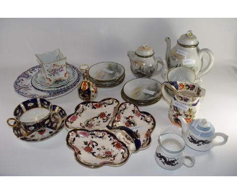 Quantity of Oriental and European ceramics including a Japanese eggshell porcelain tea set decorated with landscape views of 