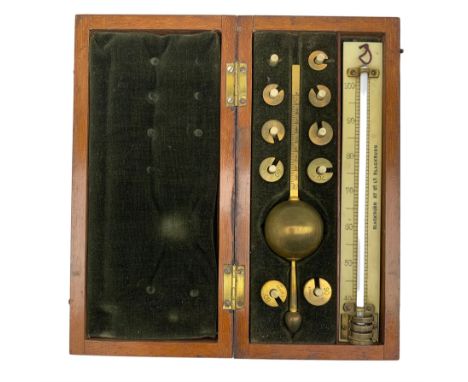 Hydrometer by Blackburn in mahogany case