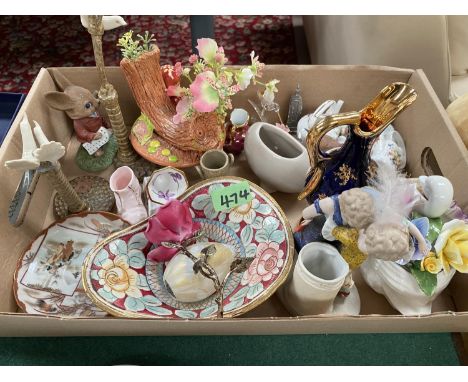 A selection of miniature and other decorative pottery inc. Royal Worcester and Poole plates etc 