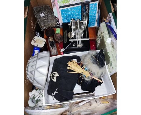 A Pelham style witch puppet; a set of dominoes, toys and bric a brac 