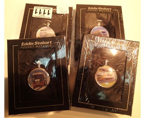 Four Eddie Stobart Casio pocket watches, boxed. P&amp;P Group 1 (£14+VAT for the first lot and £1+VAT for subsequent lots) 