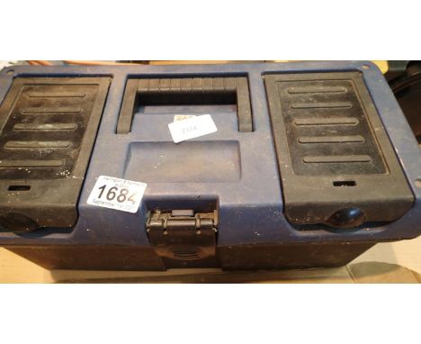 Plastic toolbox with contents. Not available for in-house P&amp;P, contact Paul O'Hea at Mailboxes on 01925 659133 
