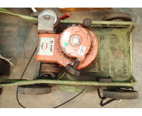 Hayterette rotary petrol lawnmower with Briggs &amp; Stratton 5HP engine (not seized). Not available for in-house P&amp;P, co
