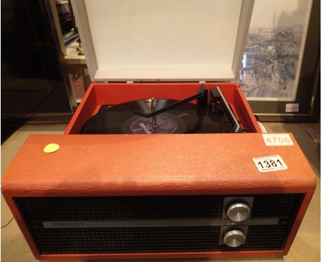 Vintage fidelity cased record player. Not available for in-house P&amp;P, contact Paul O'Hea at Mailboxes on 01925 659133 Con