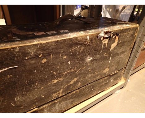 Joiners wooden toolbox with mixed tool contents. Not available for in-house P&amp;P, contact Paul O'Hea at Mailboxes on 01925