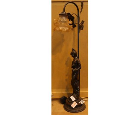 Figural lamp of a semi nude woman. Not available for in-house P&amp;P, contact Paul O'Hea at Mailboxes on 01925 659133 Condit