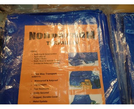Four Nordstrom tarpaulin, 9ft x 6ft. P&amp;P Group 2 (£18+VAT for the first lot and £3+VAT for subsequent lots) 