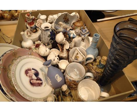 Quantity of mixed ceramics to include Wade, Poole, some commemorative items. Not available for in-house P&amp;P, contact Paul