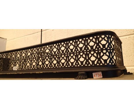 Black painted fire kerb and a wire mannequin stand. Not available for in-house P&amp;P, contact Paul O'Hea at Mailboxes on 01