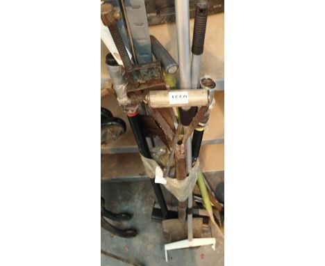 Mixed gardening tools including spade, roller etc. Not available for in-house P&amp;P, contact Paul O'Hea at Mailboxes on 019
