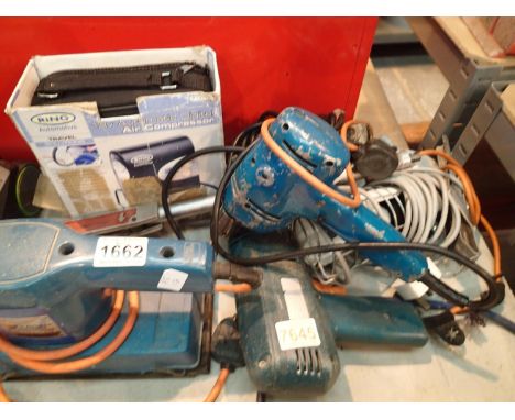 Two bed drills, a sander, inspection lamps etc. Not available for in-house P&amp;P, contact Paul O'Hea at Mailboxes on 01925 