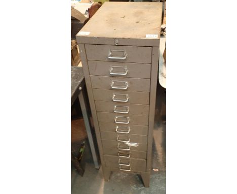 Metal set of twelve drawers filled with assorted tools/DIY items. Not available for in-house P&amp;P, contact Paul O'Hea at M