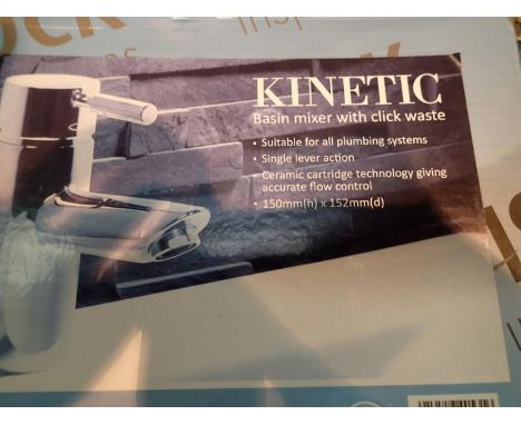 New old stock Kinetic Monobloc tap and waste. P&amp;P Group 1 (£14+VAT for the first lot and £1+VAT for subsequent lots) 