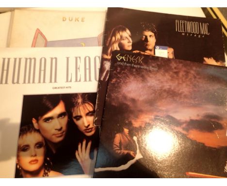 Four LPs; two Genesis Human League, Fleetwood Mac etc. P&amp;P Group 1 (£14+VAT for the first lot and £1+VAT for subsequent l