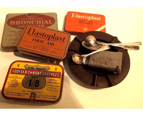 Collection of vintage tins and ash tray. P&amp;P Group 1 (£14+VAT for the first lot and £1+VAT for subsequent lots) 
