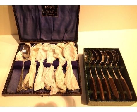 Two boxed teaspoon sets. P&amp;P Group 1 (£14+VAT for the first lot and £1+VAT for subsequent lots) 