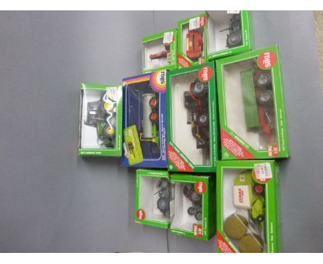 Ten boxed Siku diecast farm vehicles 1:32 scale to include; 3470 x 3, 1961, 2452, 3050, 2268, 2552, 3555, 2252