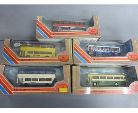 Ten boxed Exclusive First Editions diecast buses 1:76 scale to include; 29301, 29701, 32301, 14012, 18612, 20432, 32401, 2900