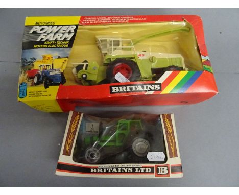 Britains boxed DX110 Deutz, scale 1:32, metal and plastic model, unopened, box fair/gd, along with a Britains boxed Power far