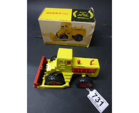 Two boxed Dinky diecast vehicles to include 353 Shado 2 Mobile and Michigan 180-11 Tractor Dozer (both missing end flaps, die