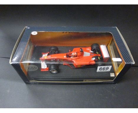 A Hot Wheels Mattel racing Michael Schumacher F1-2000 car, boxed 