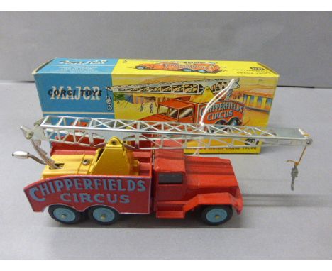Boxed Corgi 1121 Chipperfield Circus Crane Truck in excellent condition with hook, and original Corgi Model Club News paperwo