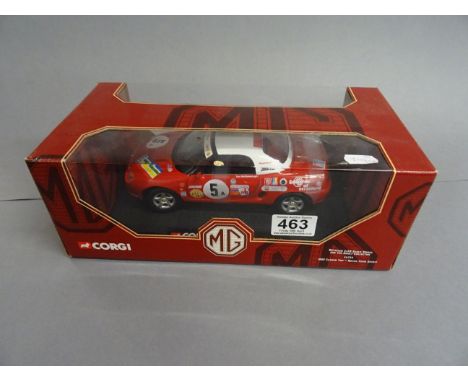 Three diecast models to include Corgi Canadian collection, Corgi MGF closed top - Rover team spirit, scale 1:18 and a boxed C