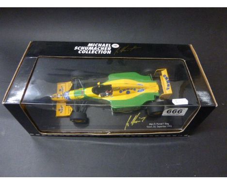 Paul Model Art Michael Schumacher Collection Benetton Ford B 193 racing car, scale 1:18, boxed 