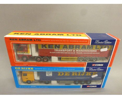 A limited edition Corgi Volvo Curtainside - Ken Abram LTD CC12411, scale 1:50, boxed along with C.O.A, along with a limited e