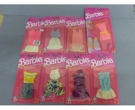 Eight carded Mattel Barbie Fashion Finds, all sealed, to include 9971, 9974, 9964, 9963, 9967, 9962, 9968 & 8445