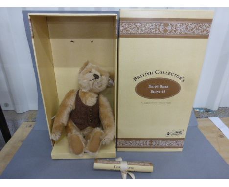 A limited edition Steiff 1996 British collectors bear, Blond 43 