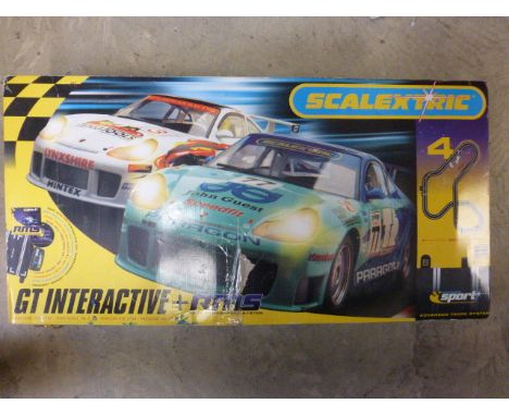 Boxed Scalextric Sport GT Interactive with both slot cars