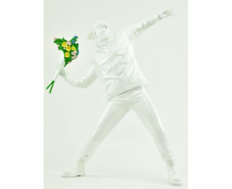 Banksy (British, b.1973)
Love is in the Air / Flower Thrower white resin sculpture, 2017
Manufactured by Medicom Toy Brandali
