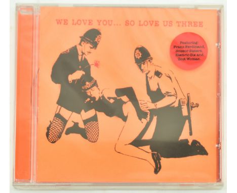 We Love You.....
So Love Us Three, 2004
Compilation CD
Brand new, still sealed
Banksy cover art work
Produced by We Love You 