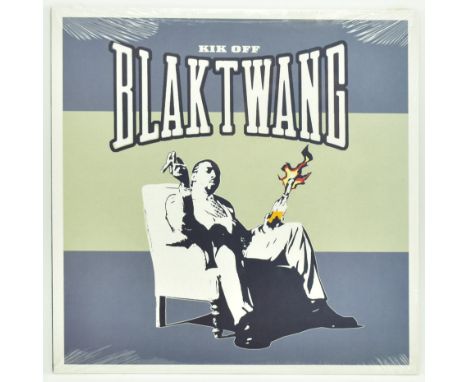 Blak Twang&nbsp; 
Kik Off, 2002
12" vinyl single
Art work by Steve Lazarides and Banksy 
Pressed by Bad Magic&nbsp;
Brand new