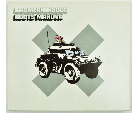 Badmeaningood&nbsp;
Roots Manuva Vol 2, 2002
CD compilation album
Banksy cover art
Measures approx. 13cm x 14cm (5" x 5.5")

