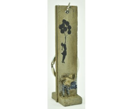 Banksy (British, b 1974)
Walled Off Hotel
Key fob sculpture&nbsp;&nbsp;
Girl With Balloon&nbsp;
Marked to the bottom 1101 KF
