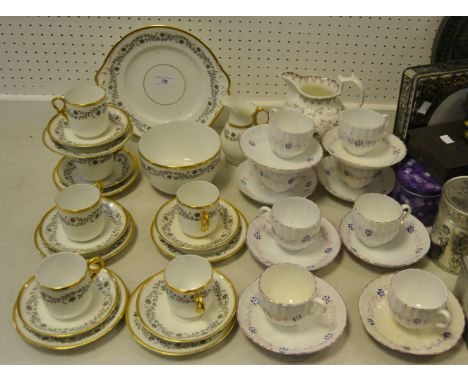 A Sunderland lustre part tea service for eight; another part tea service for six ; etc