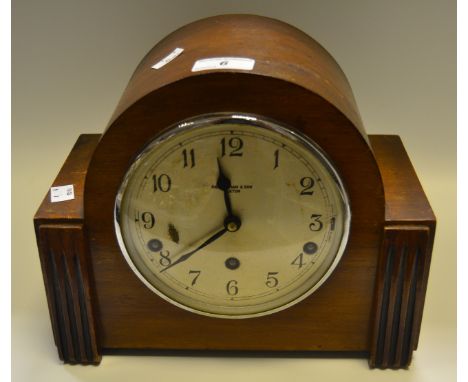 An Art Deco, Westminster chime, Garrard & Co. mantel clock, retailed by Sidebottom & Co., Buxton