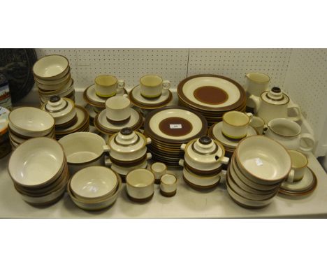 A comprehensive Denby dinner and tea service, 'Potters Wheel' pattern