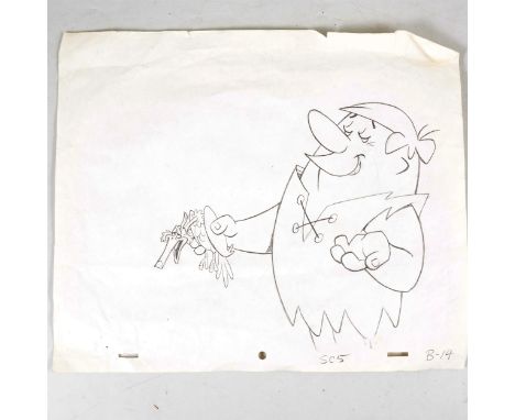 A Flintstones 'Barney Rubble' animation cel drawing, with certificate from Premiere Props/ Golden Age Animation ( a.f .), 26.